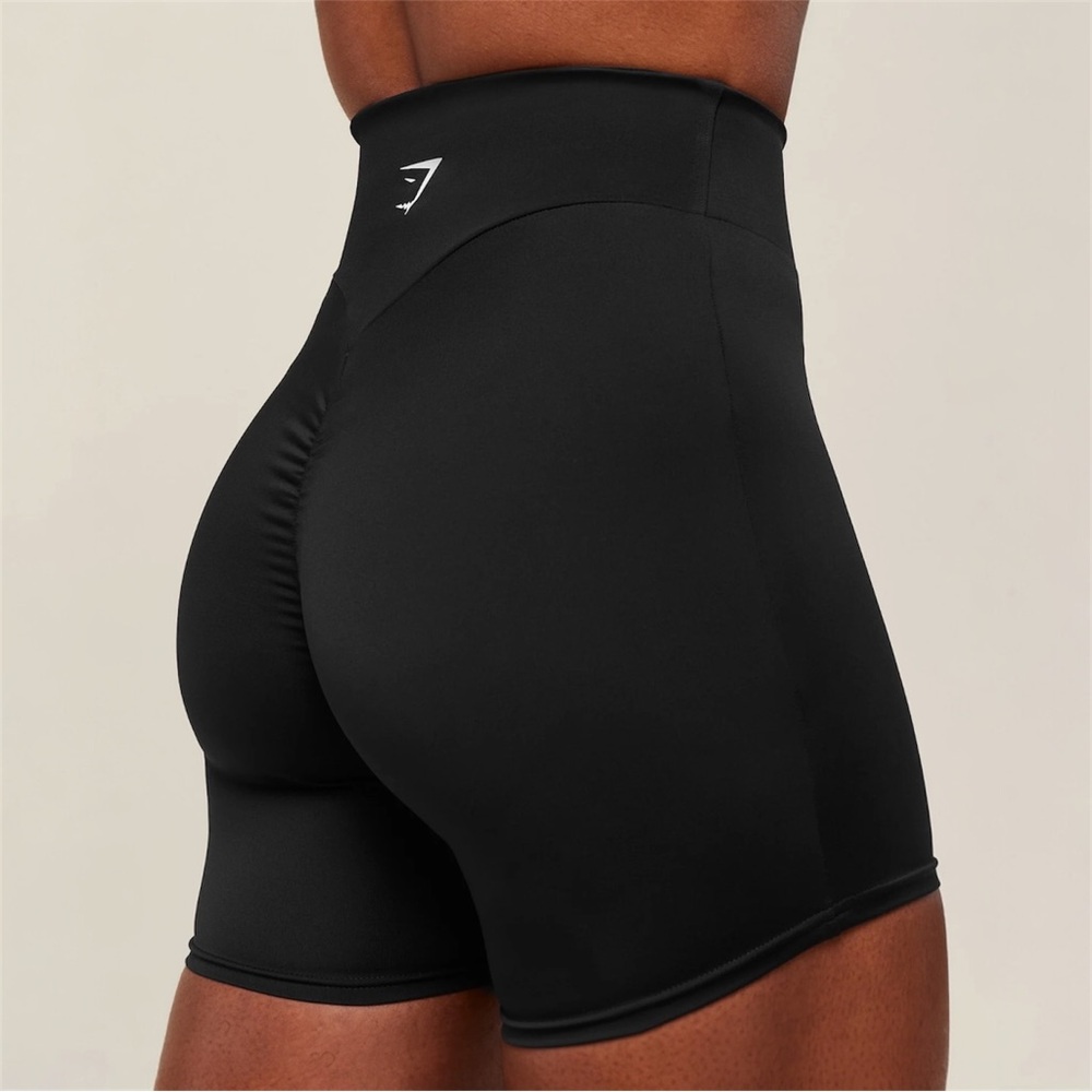 Gymshark High-Rise Reps Power Tight Shorts•Black - Picture 1 of 10